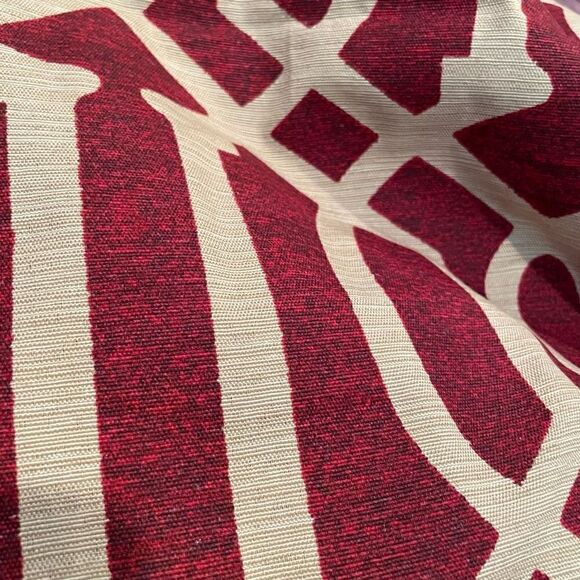 Target Threshold Curtain Panel Aruba 54”X84” One Panel Red/Burgundy Off White Ta - Picture 1 of 3